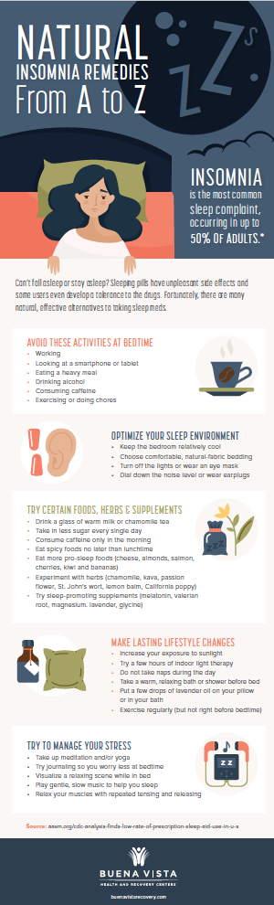 infographic explaining natural insomnia remedies